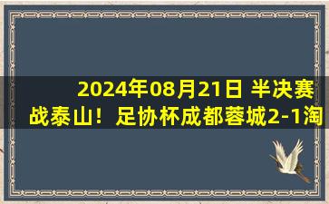 2024年08月21日 半决赛战泰山！足协杯成都蓉城2-1淘汰南京城市 韦世豪失点+破门